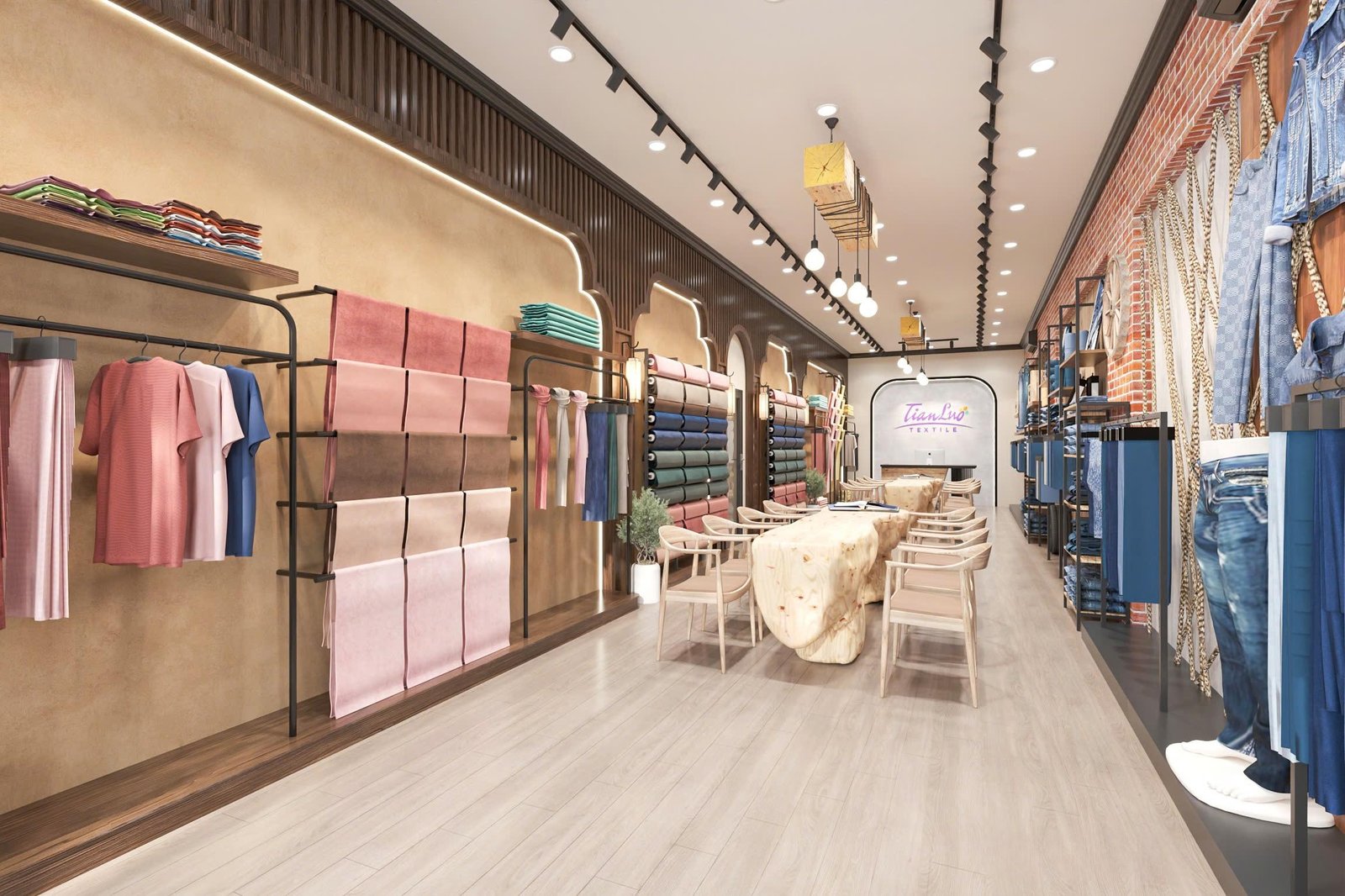 Tianluo Textile fabric display wall